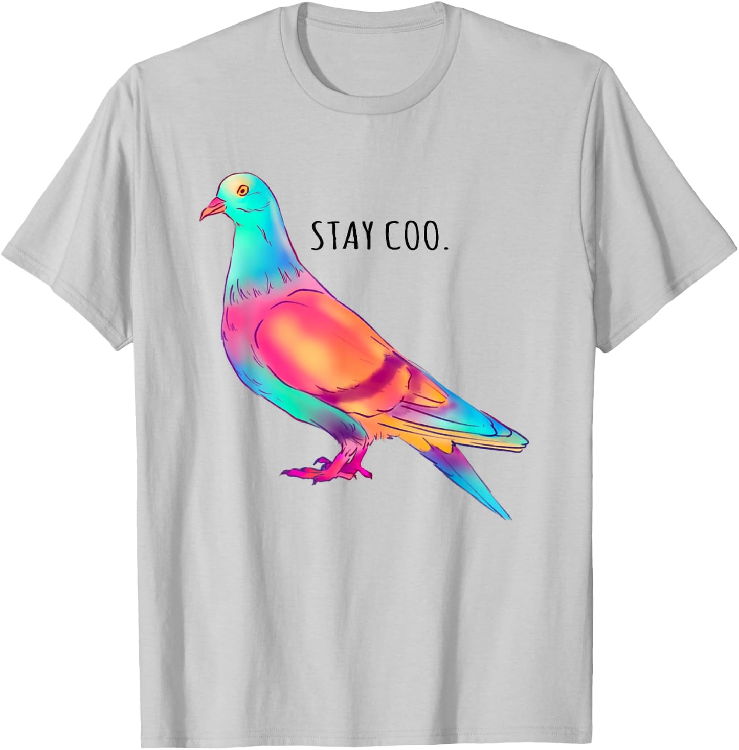 Stay Coo Pigeon Cool Bird Lovers Funny Bird Meme Saying T-Shirt - T-Shirt | Ash