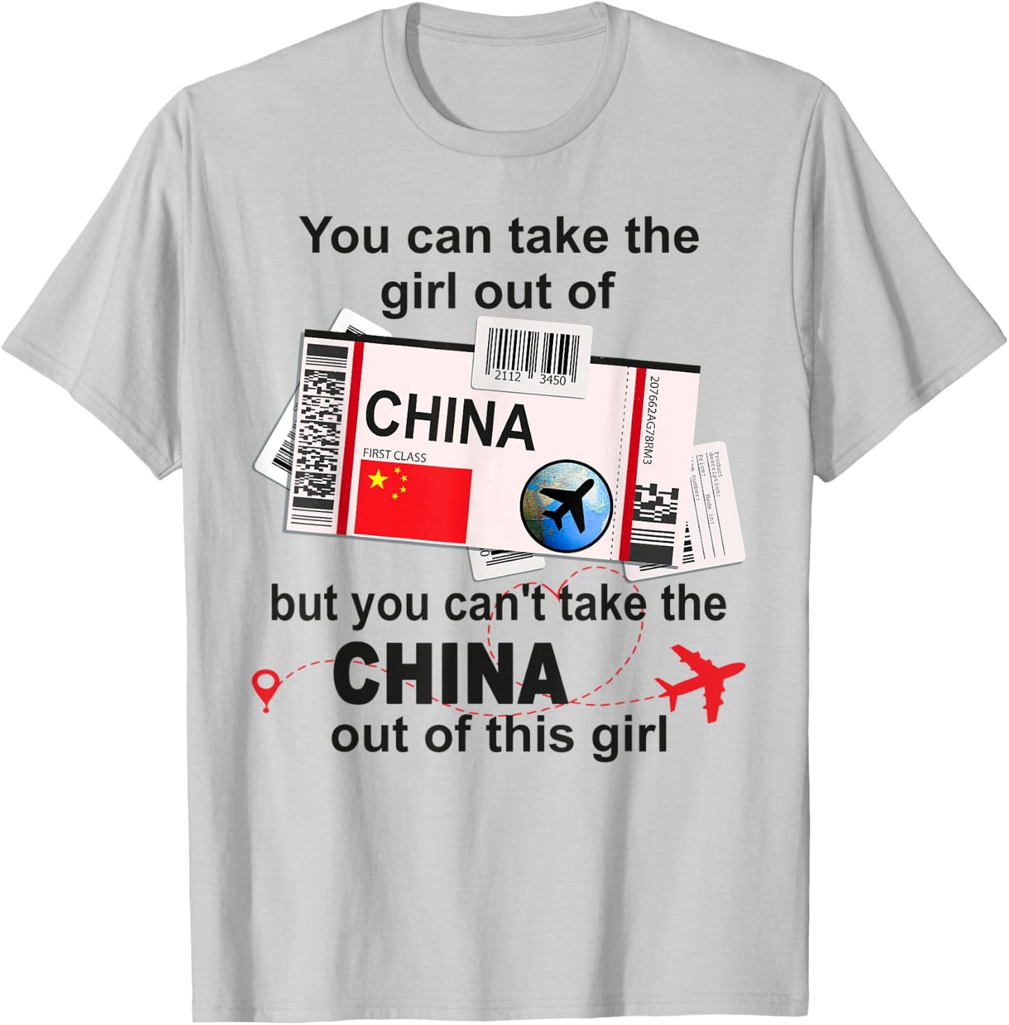 China Girl - China Boarding Pass - China T-Shirt - T-Shirt | Ash