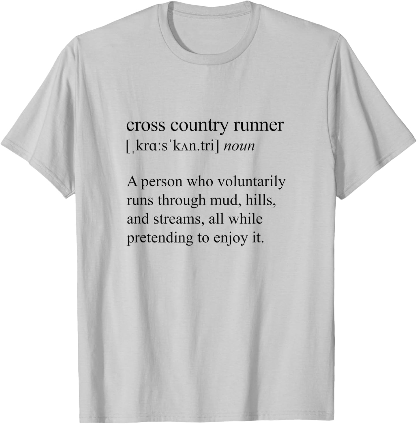 Cross Country Runner Definition, XC Running T-Shirt - T-Shirt | Ash