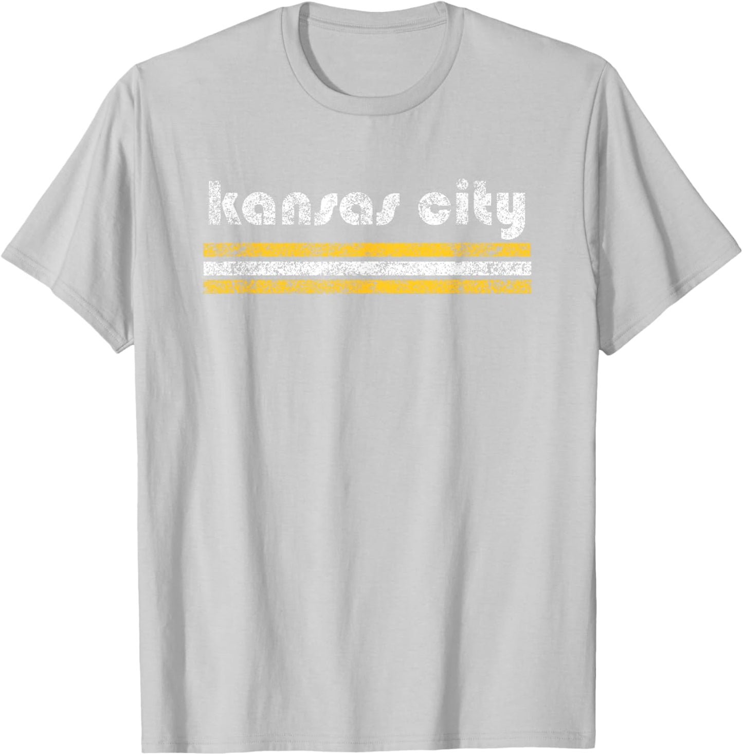 Kansas City Missouri Retro Vintage Weathered Throwback T-Shirt - T-Shirt | Ash