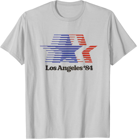 Los Angeles '84 Nostalgic LA Retro Vintage T-Shirt - T-Shirt | Ash