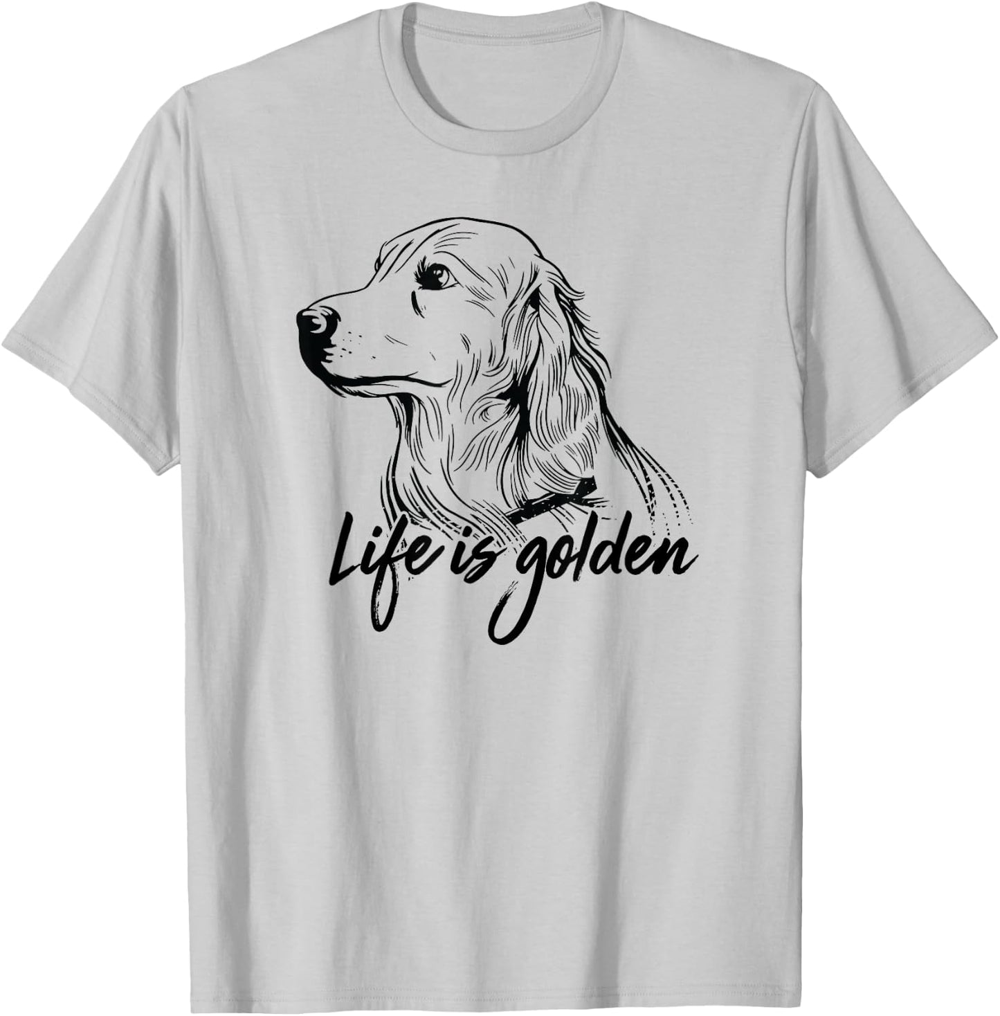 Golden Retriever Dog Life is golden retro vintage Women T-Shirt - T-Shirt | Ash