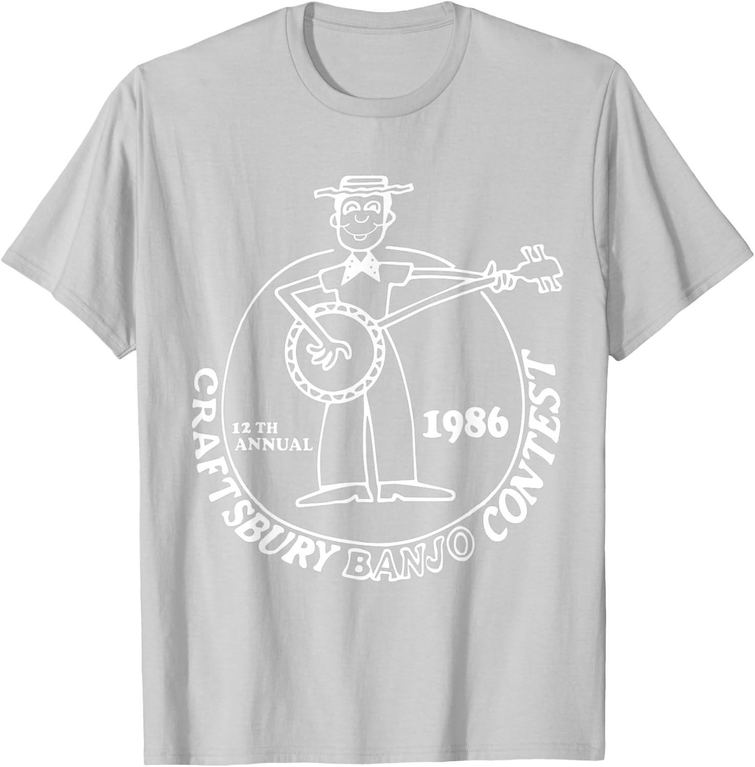 Craftsbury Banjo Contest 1986 Gift Ideas from the 80s T-Shirt - T-Shirt | Ash