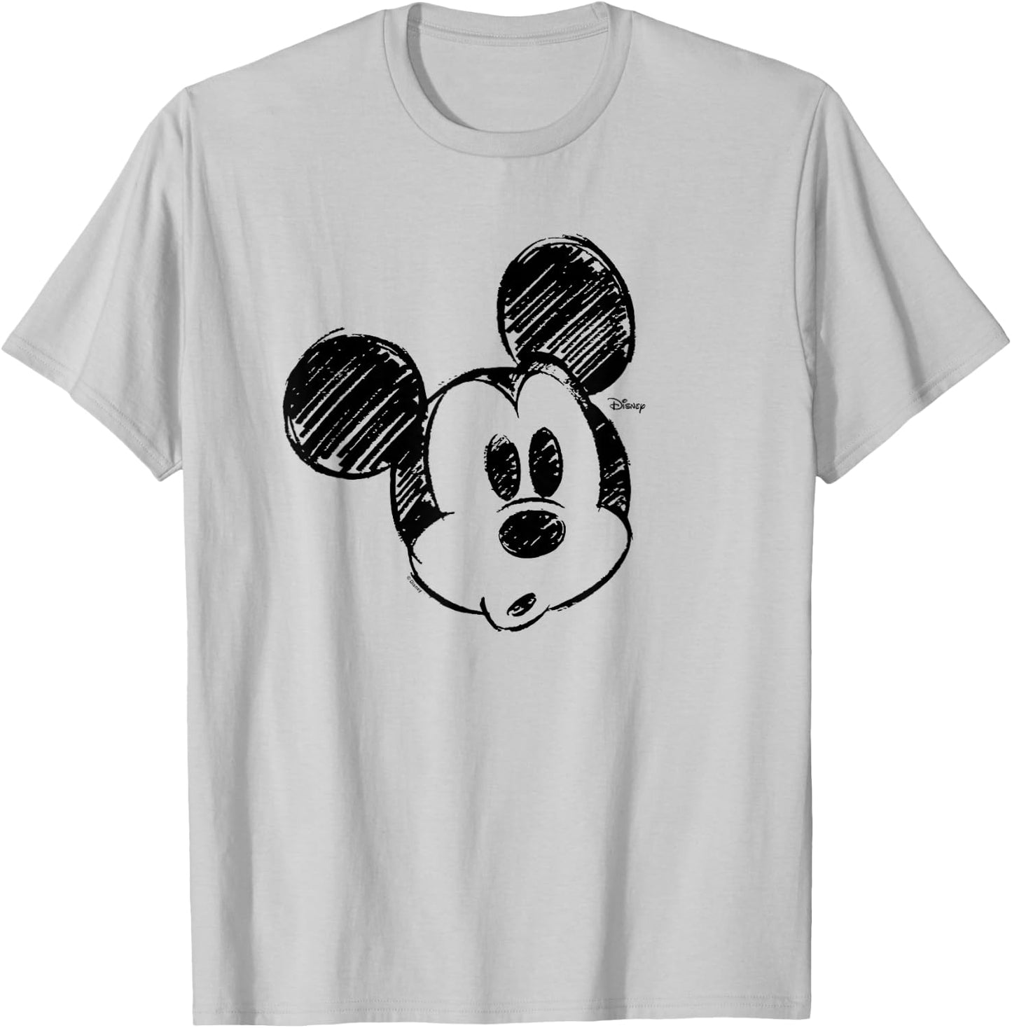 Mickey - Sketch Head Mickey T-Shirt - T-Shirt | Ash