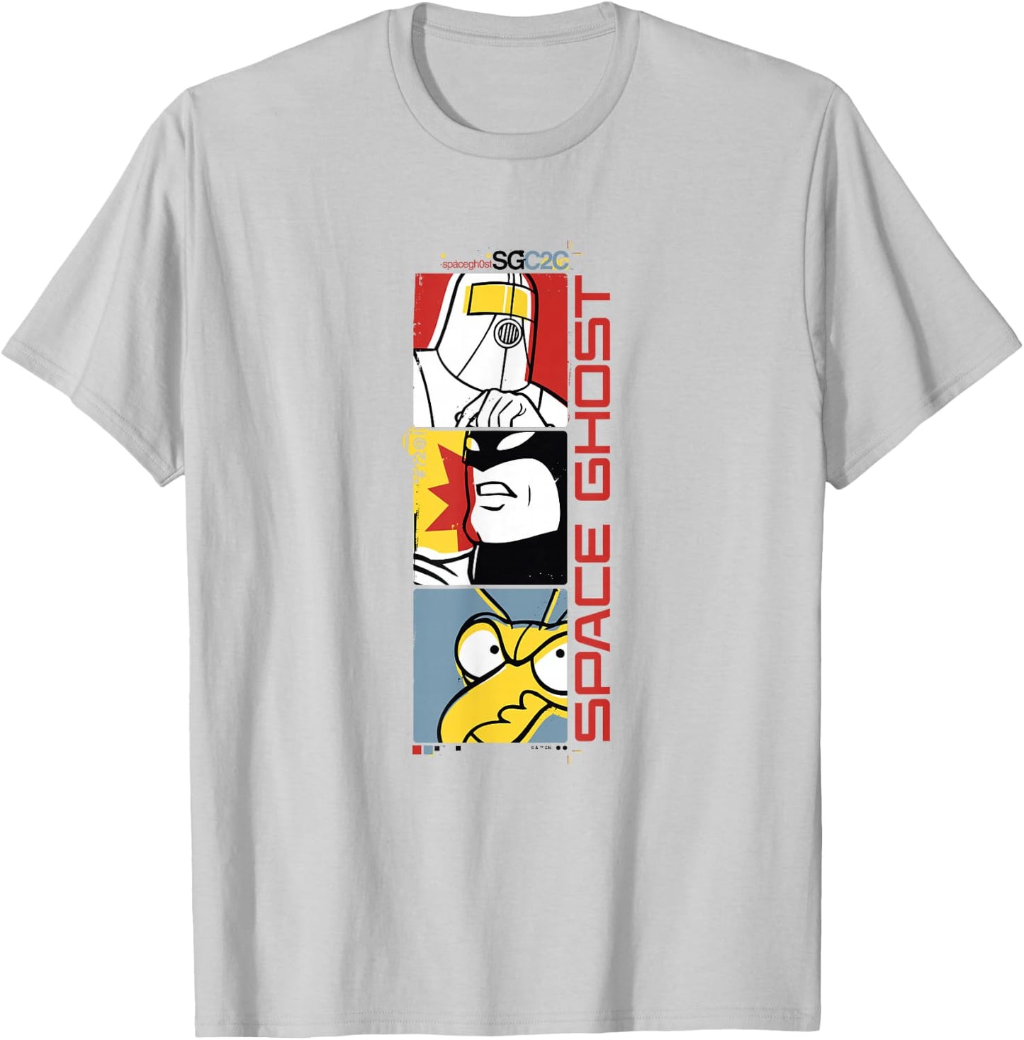Space Ghost Coast to Coast Vertical Villains Faded Box Up T-Shirt - T-Shirt | Ash