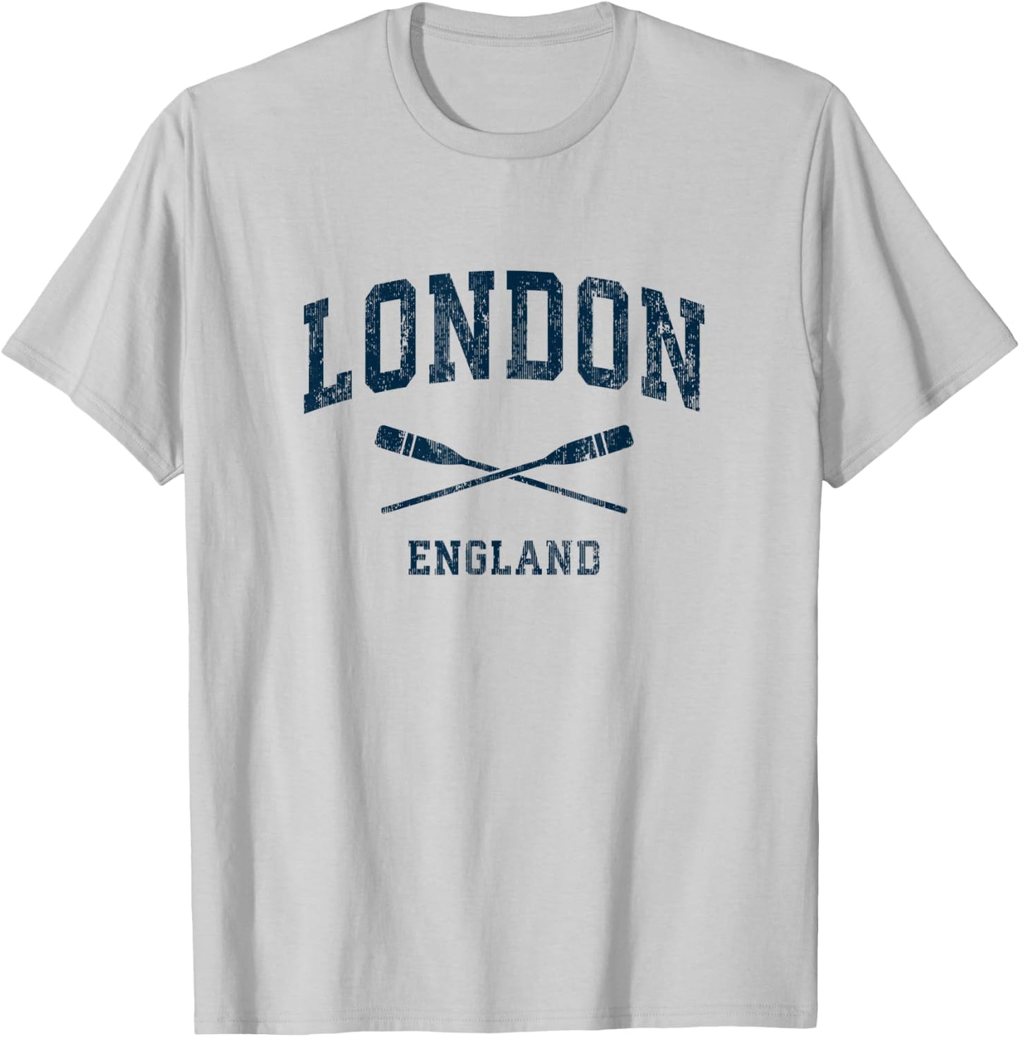 London England Vintage Nautical Paddles Sports Oars T-Shirt - T-Shirt | Ash