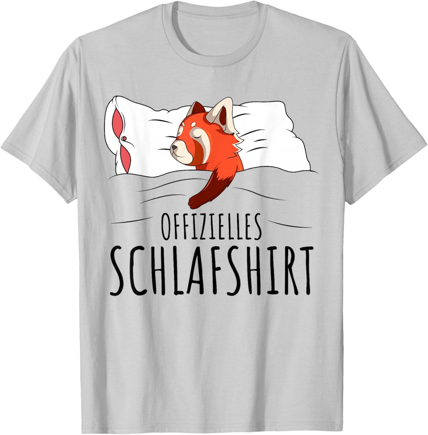 Official Red Panda Sleep Shirt T-Shirt - T-Shirt | Ash