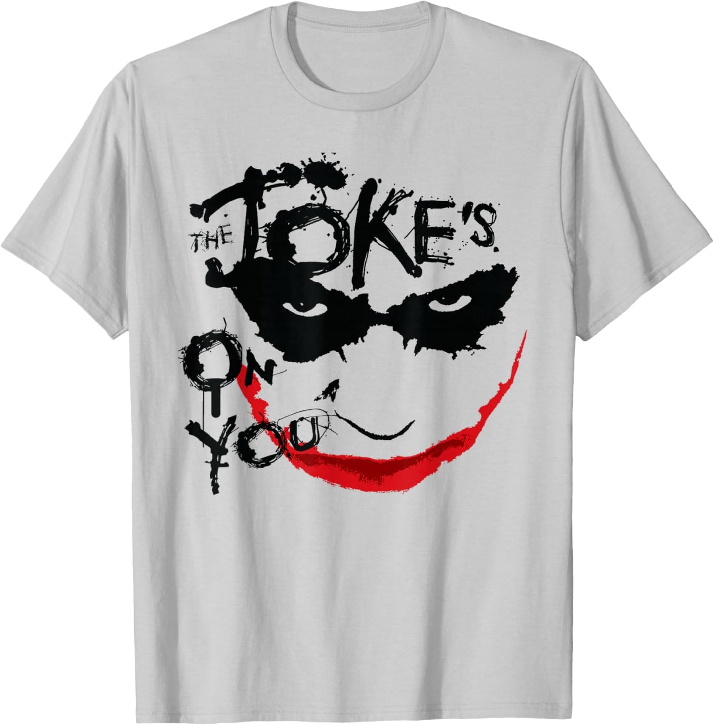 DC Dark Knight Joker Stencil T-Shirt - T-Shirt | Ash