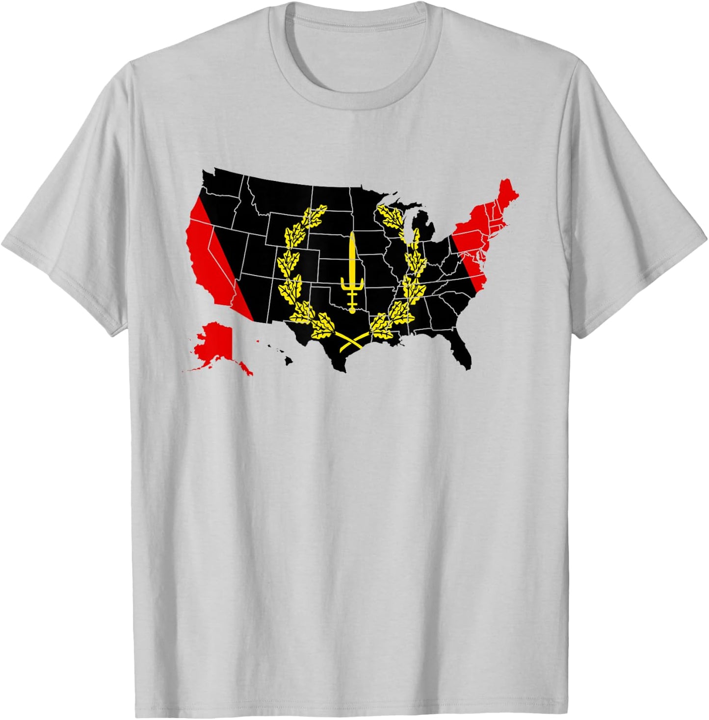 American African Heritage Flag American Black Heritage Flag T-Shirt - T-Shirt | Ash