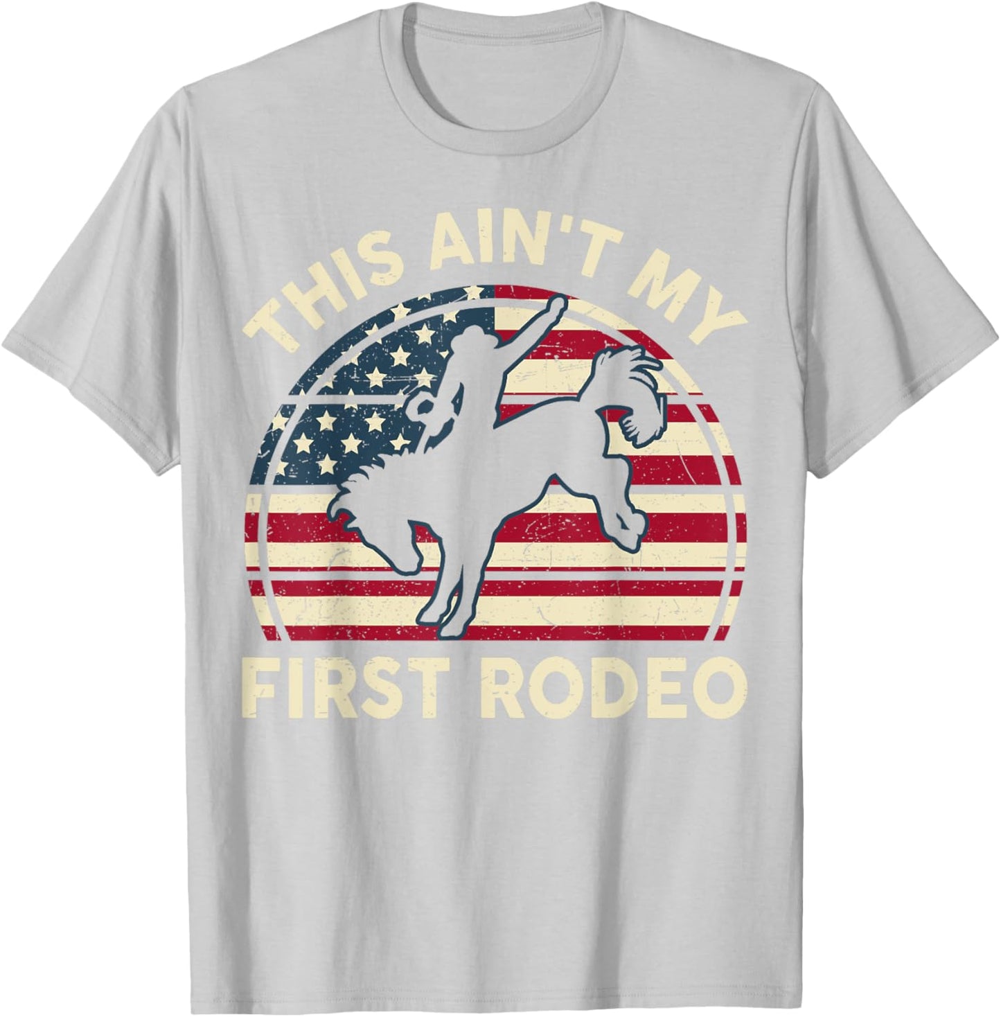 Funny Horse-Shirt This Aint My First-Rodeo Men Women Cowboy T-Shirt - T-Shirt | Ash
