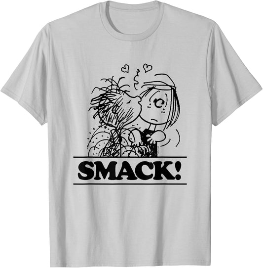 Peanuts - Pigpen Peppermint Patty Smack T-Shirt - T-Shirt | Ash