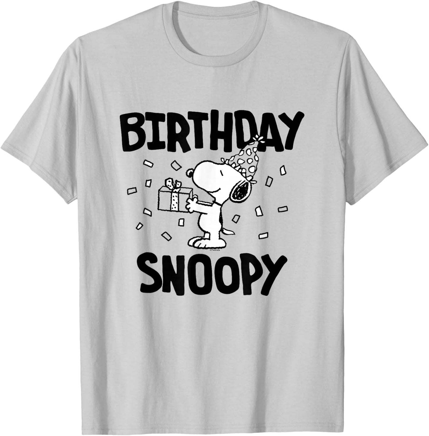 Peanuts - Snoopy Birthday Celebration Gift T-Shirt - T-Shirt | Ash