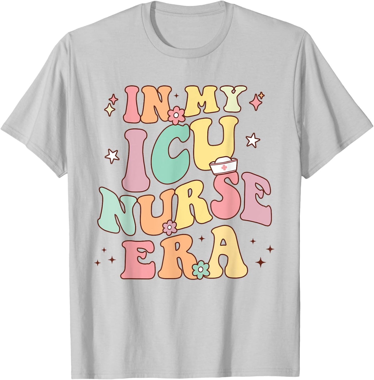 In My ICU Nurse Era Retro Nursing School Intensive Care Unit T-Shirt - T-Shirt | Ash