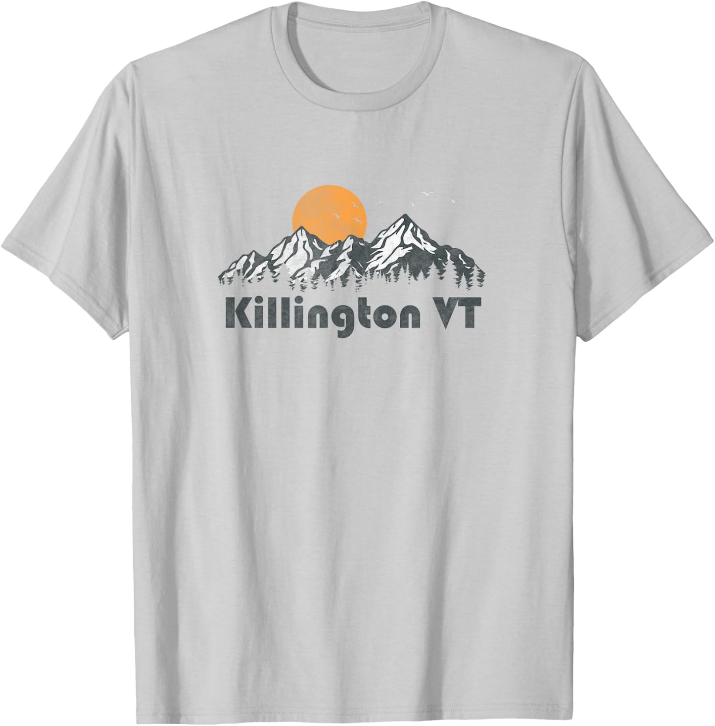 Retro Killington Vermont Vintage 80s Mountain Graphic T-Shirt - T-Shirt | Ash
