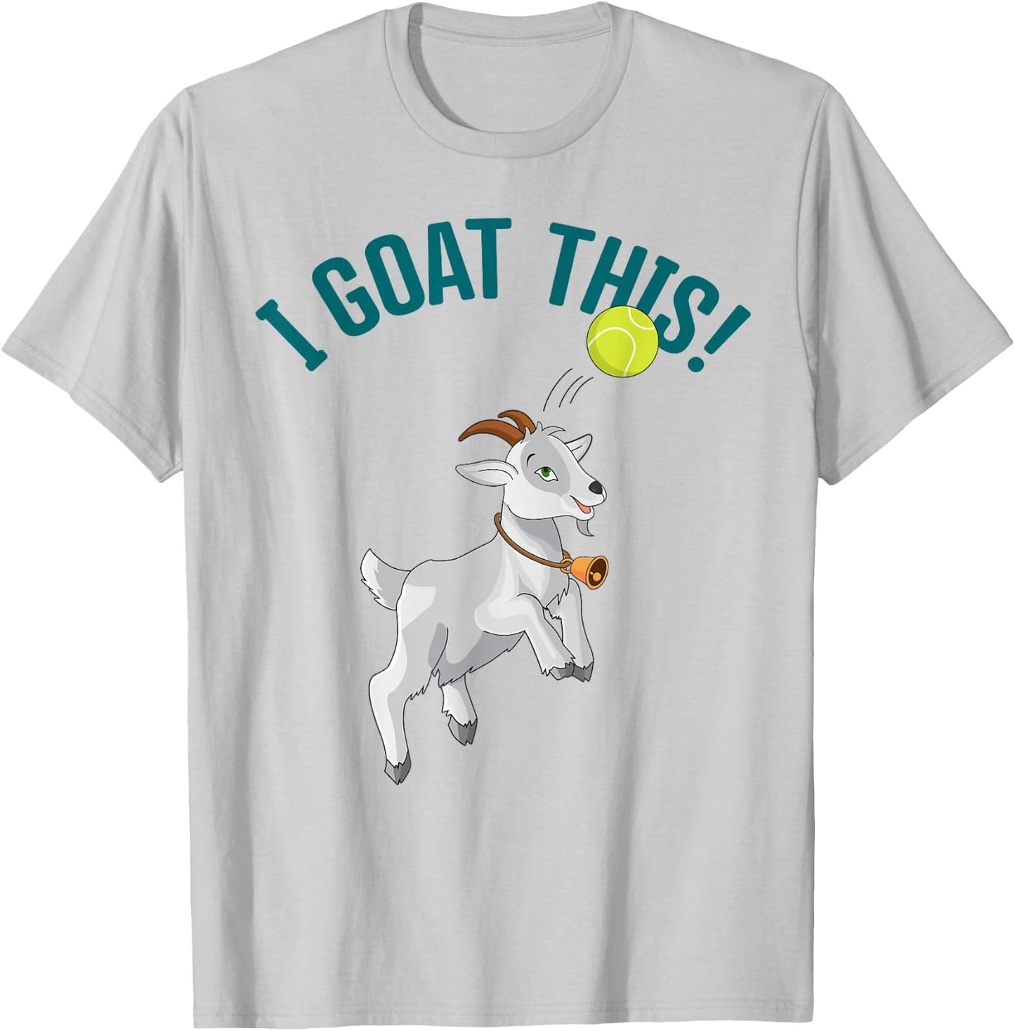 Funny Tennis I Goat this Ball Goat Lover & Tennis Player T-Shirt - T-Shirt | Ash