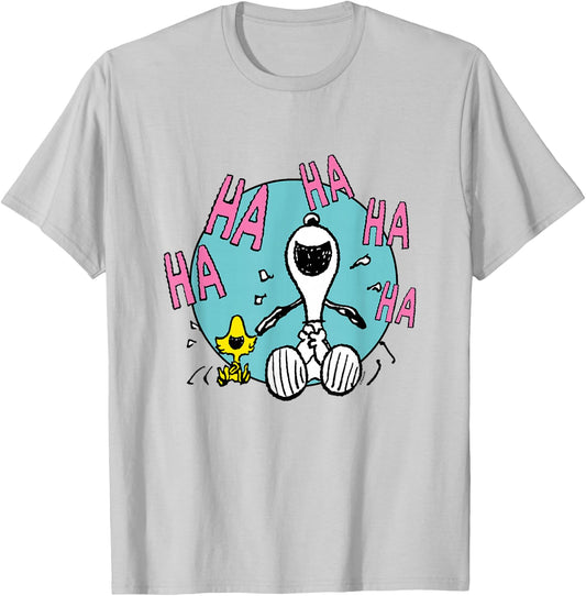 Peanuts - Laughing Woodstock Snoopy T-Shirt - T-Shirt | Ash