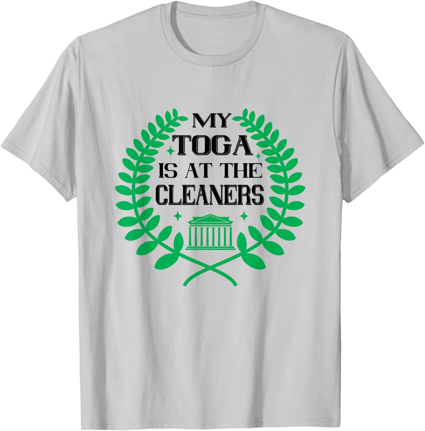 Funny Toga Party Greek Celebration College Frat Theme Toga Party - Blue, Small - Men's Classic Fit Short Sleeve - Party, Roman Festival, Greek Culture - Unique Graphic Design T-Shirt - T-Shirt | Ash