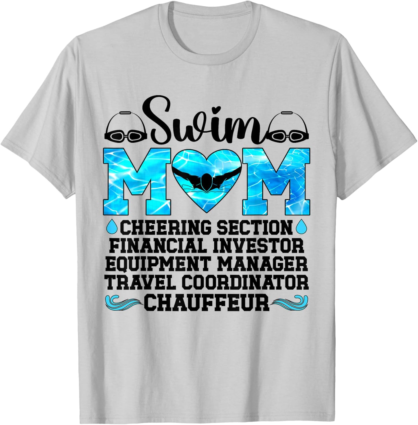 Swim Mom Definition Swimming Mother Of A Swimmer Mom T-Shirt - T-Shirt | Ash