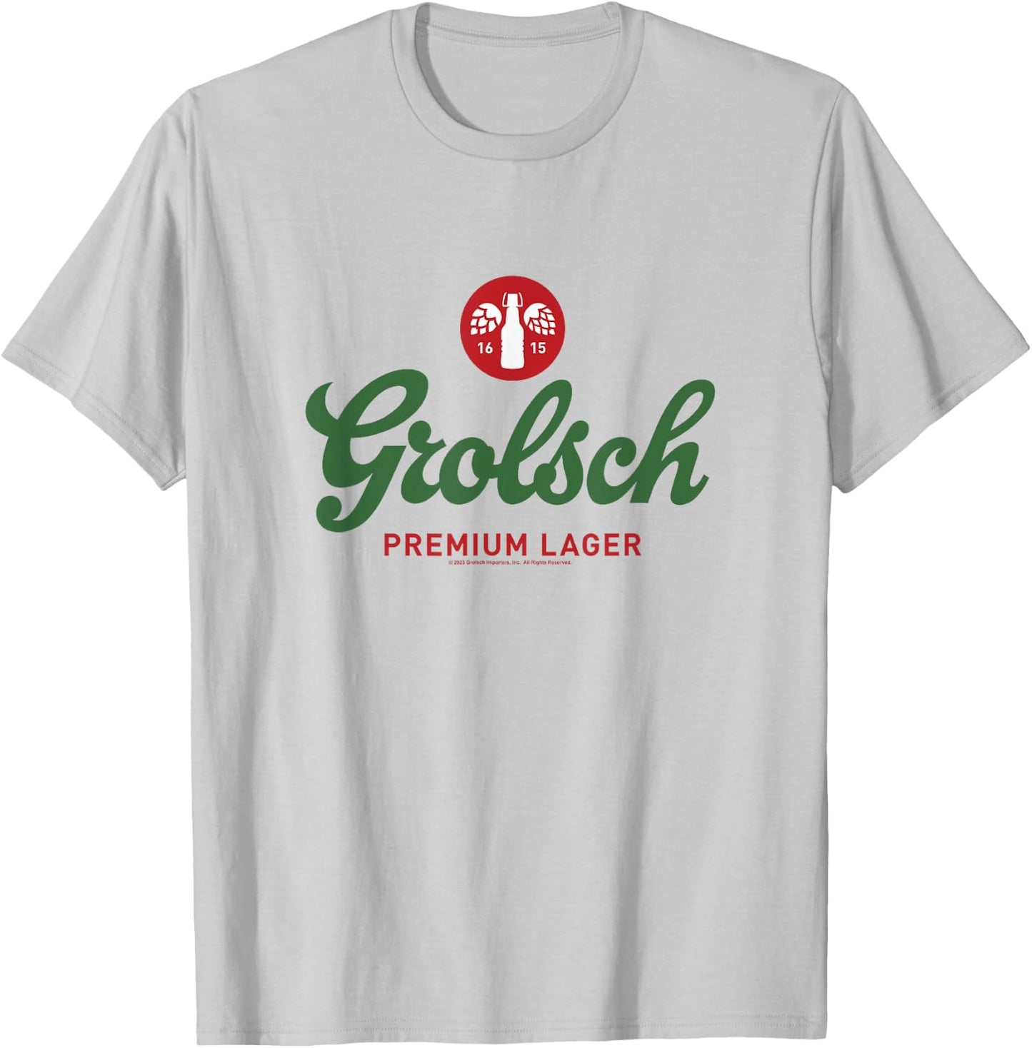 Coors Brewing Company Grolsch Premium Beer Since 1615 Logo T-Shirt - T-Shirt | Ash
