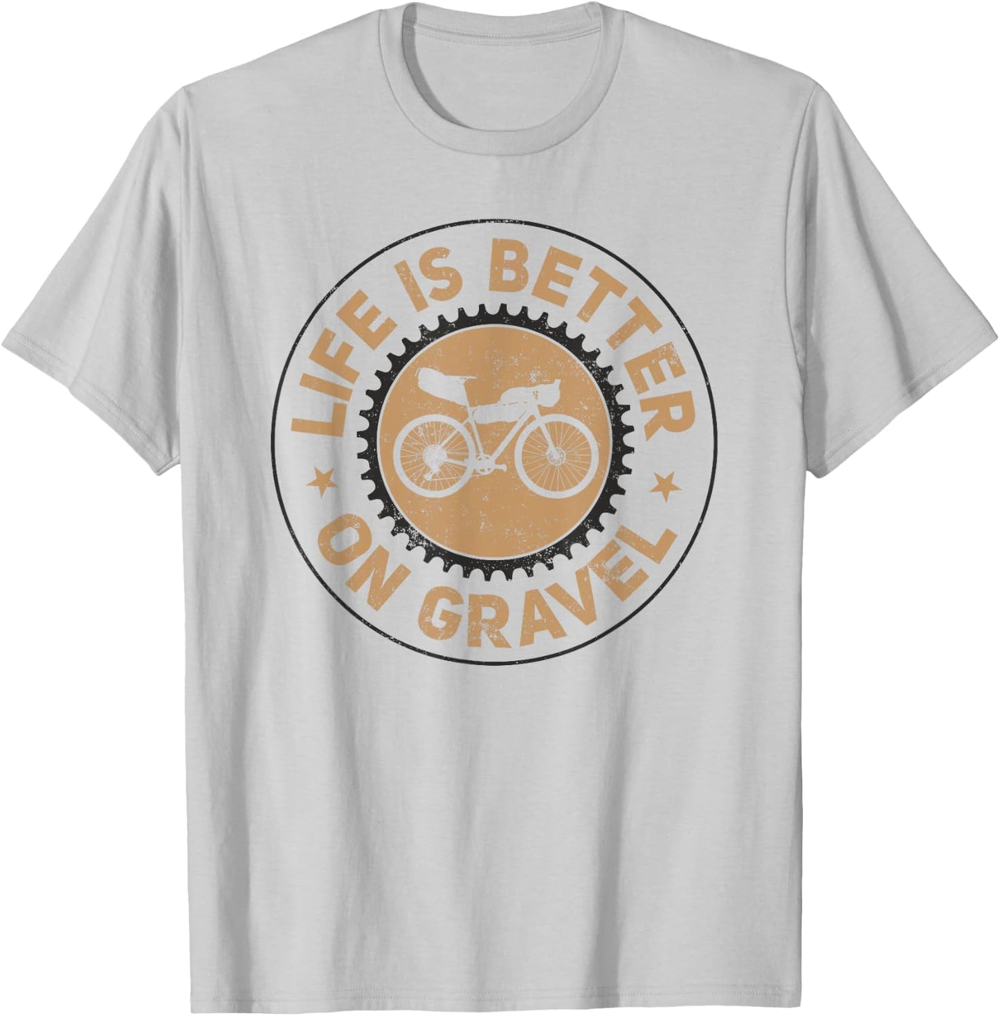 Life Is Better On Gravel - Gravel Bike T-Shirt - T-Shirt | Ash