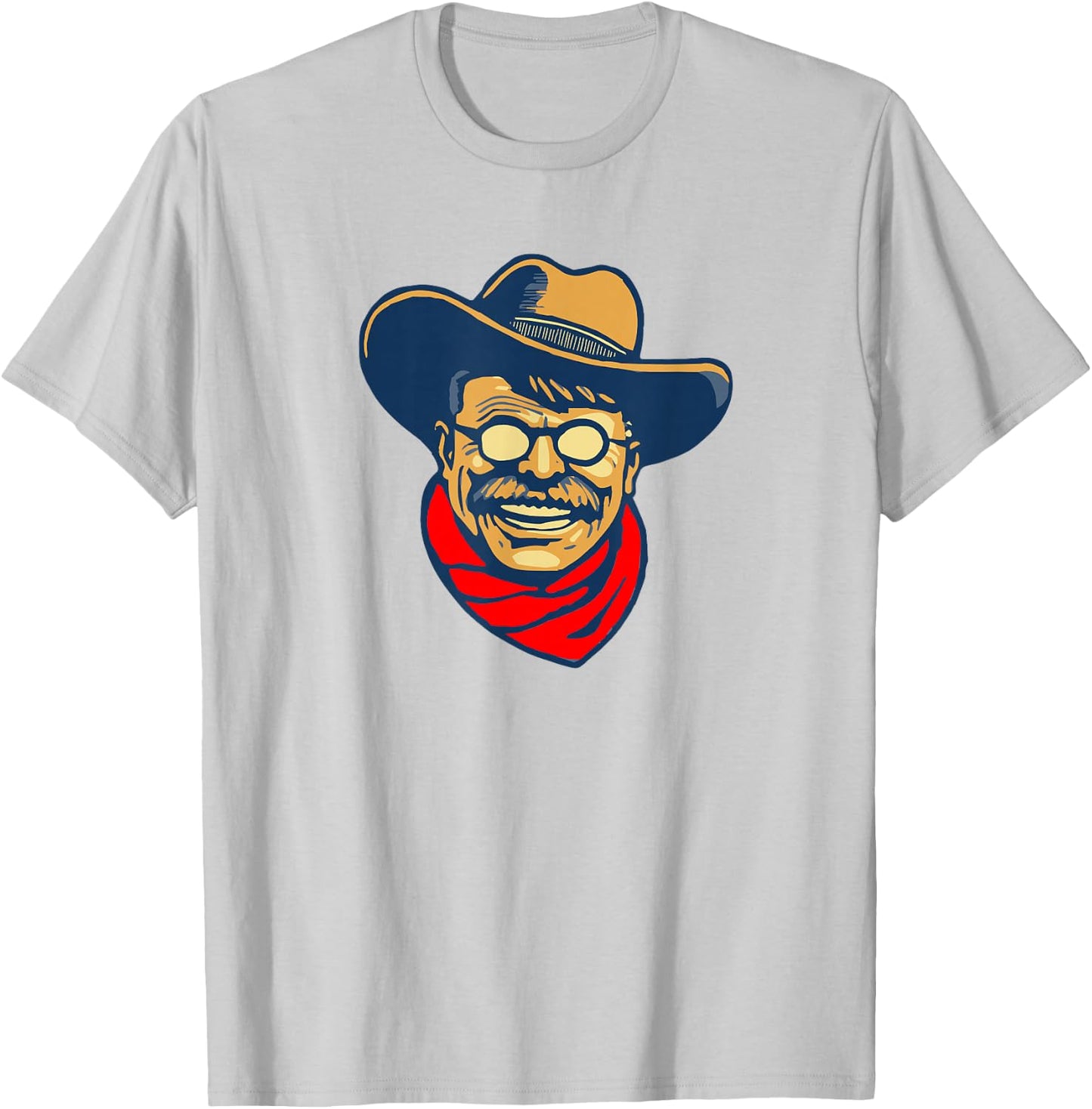 Teddy Roosevelt Rough Rider American National Parks Retro T-Shirt - T-Shirt | Ash