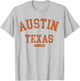 Vintage Austin Texas Athletic TX Sports Design T-Shirt - T-Shirt | Ash