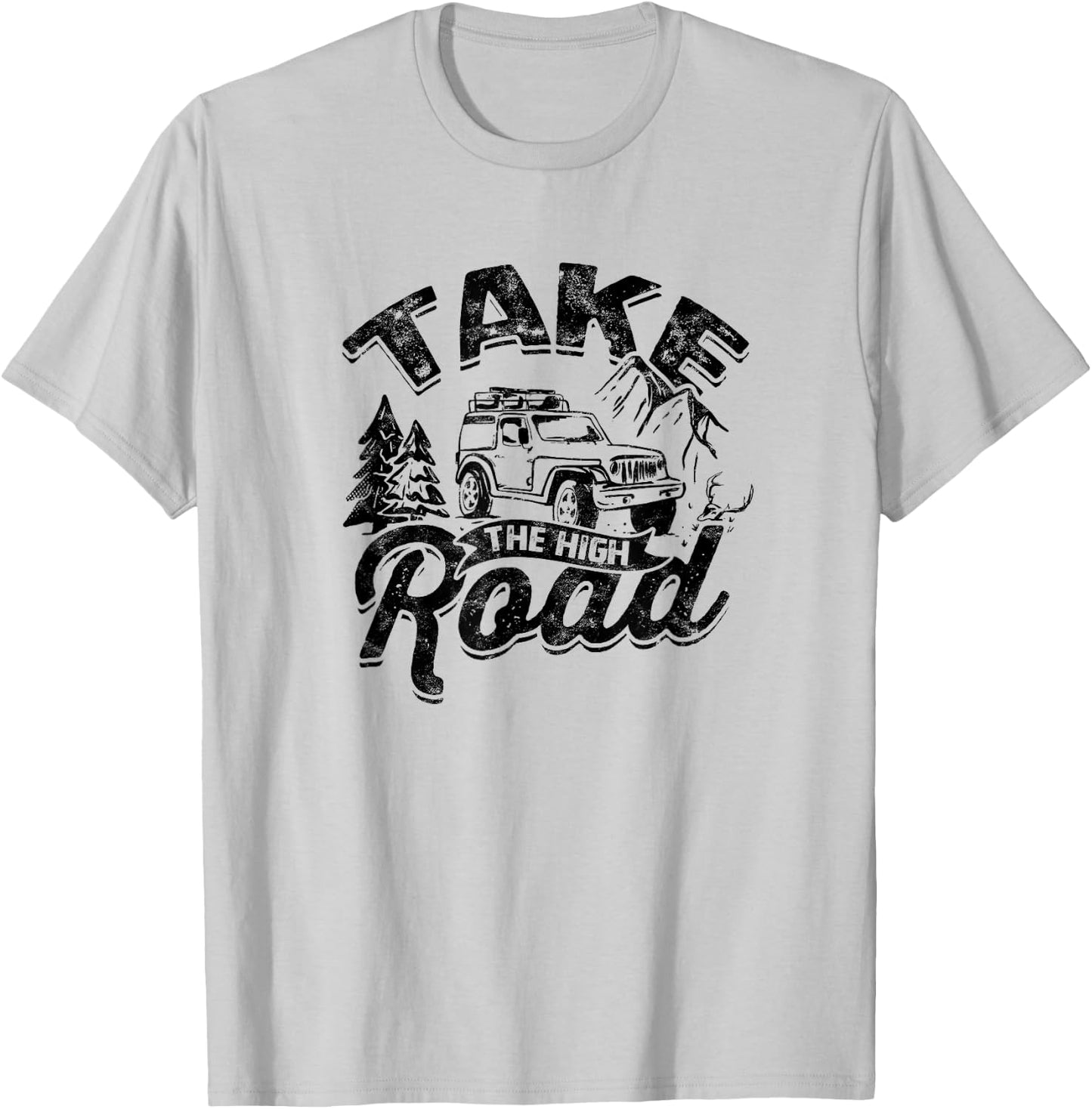 Take the High Road - Mountaineering T-Shirt - T-Shirt | Ash