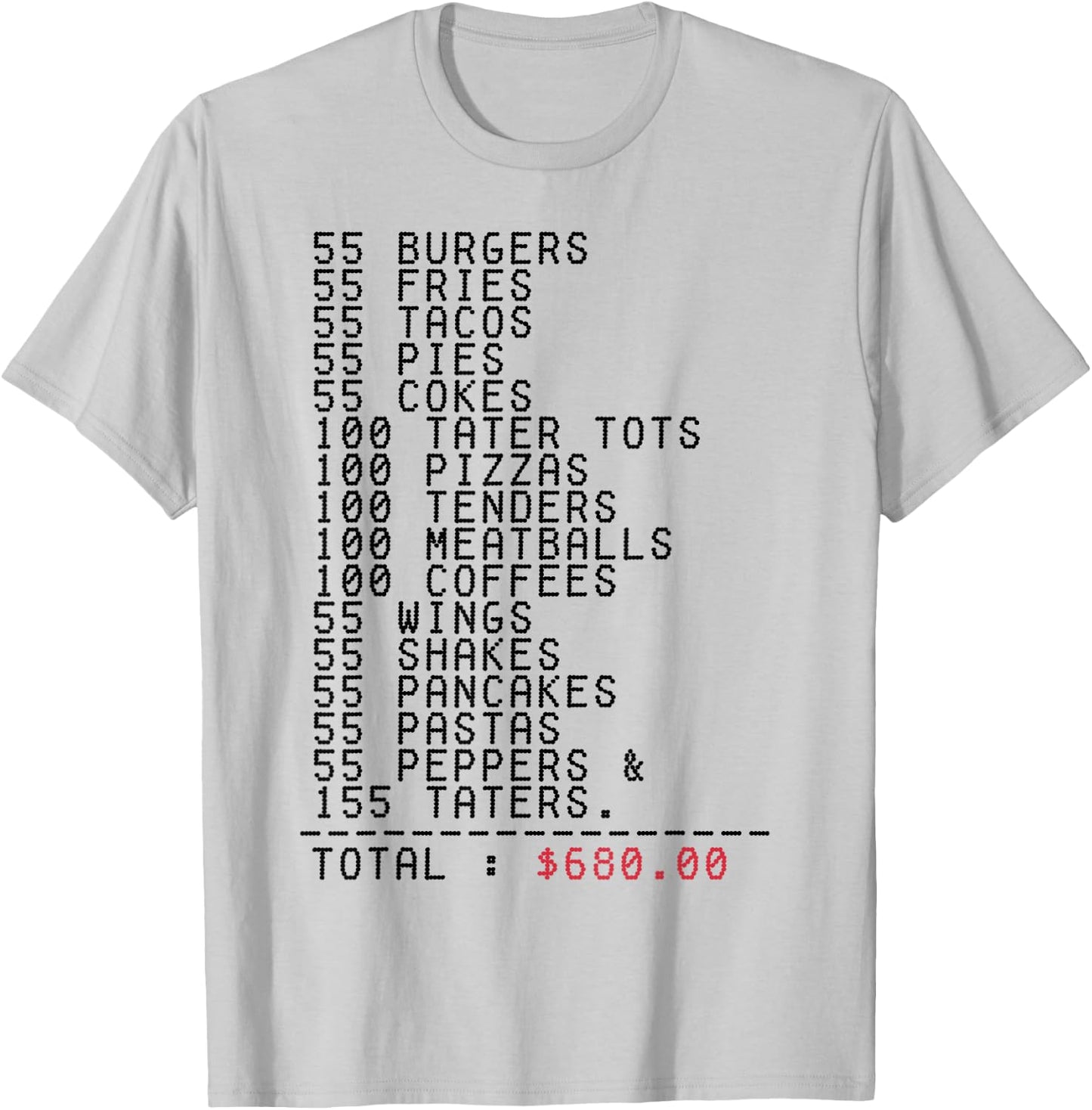 55 Burgers 55 Fries I Think You Should Leave Funny T-Shirt - T-Shirt | Ash