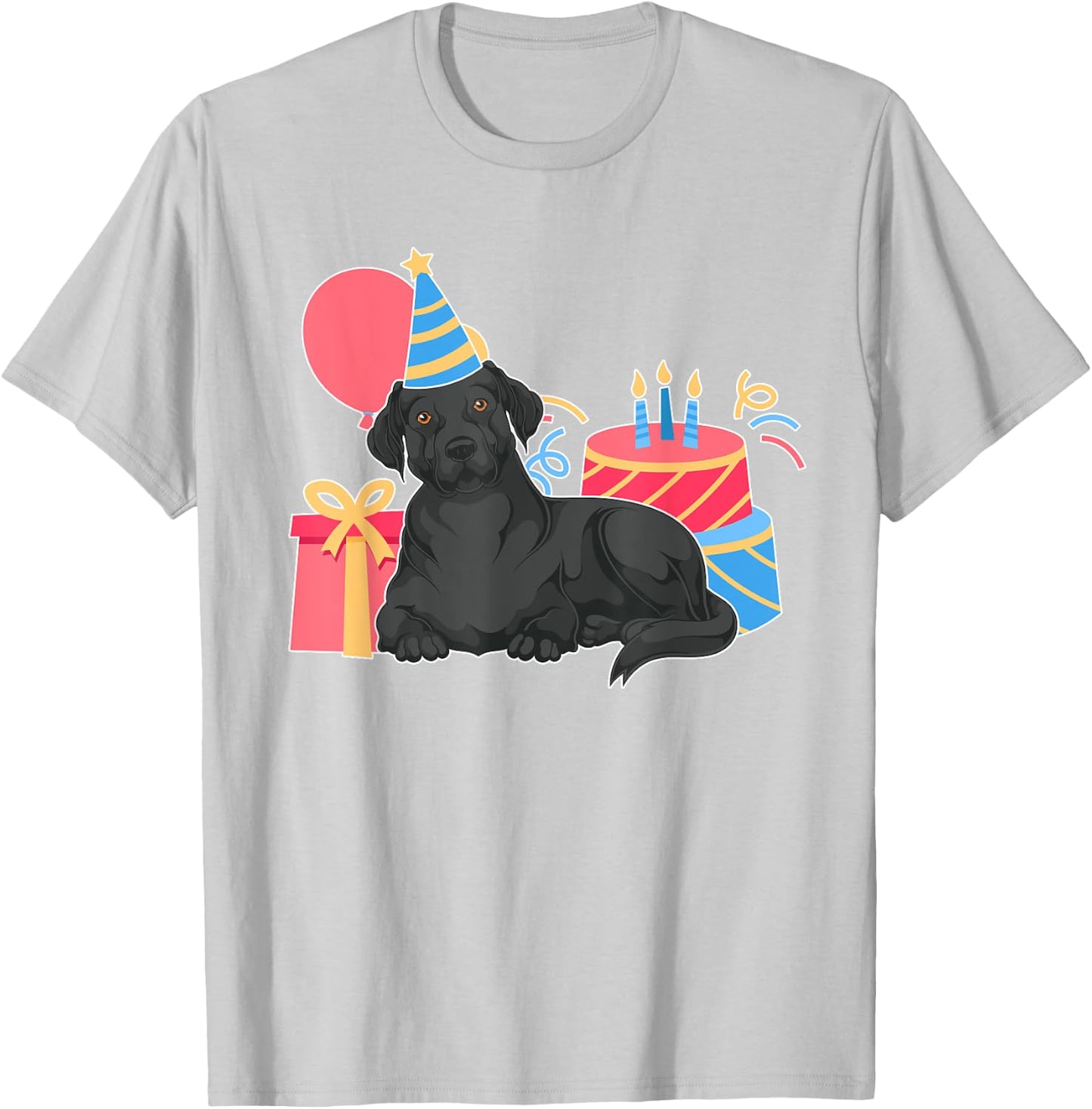 Black Labrador Lover Dog Owner Kids Birthday Party Black Lab T-Shirt - T-Shirt | Ash