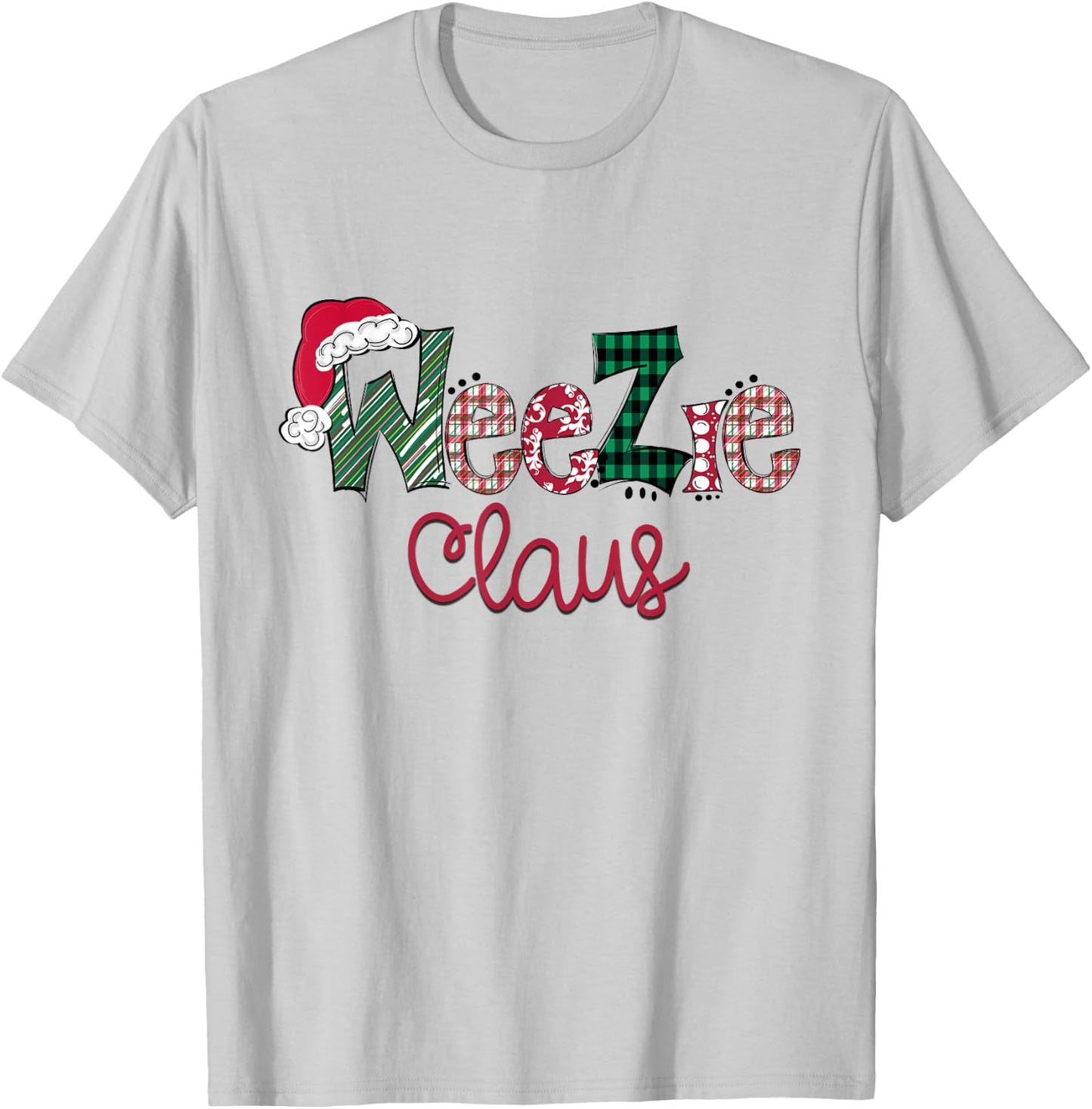 Christmas WeeZie Claus Pajama Suit Santa Hat X-mas T-Shirt - T-Shirt | Ash