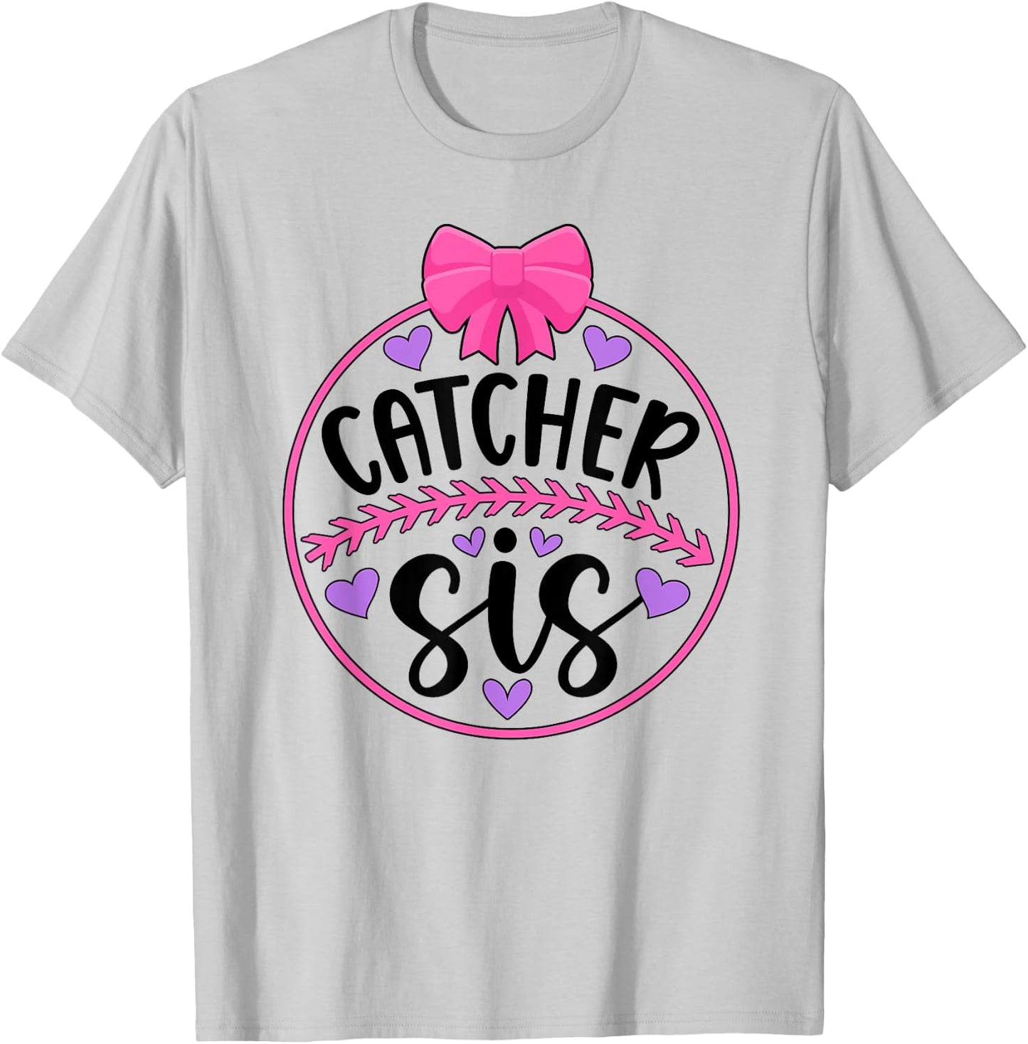 Baseball Catcher Sis Proud Baseball Catcher Sister T-Shirt - T-Shirt | Ash