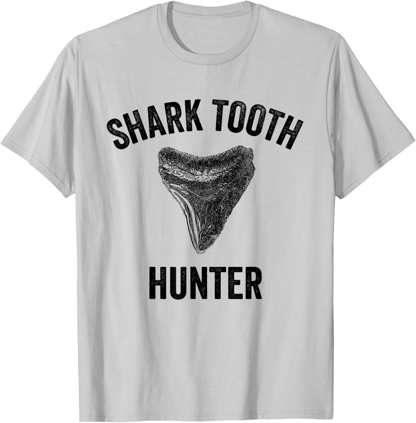 Shark Tooth Hunter Megalodon Fossilized Sharks Teeth Crafts T-Shirt - T-Shirt | Ash