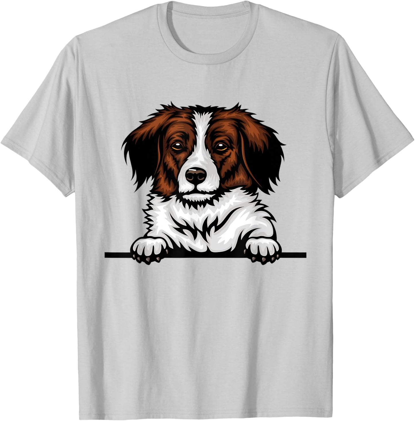 Kooikerhondje Dog Breed Popping Up Fun Kooikerhondje Owner Men Women Kids T-Shirt - T-Shirt | Ash