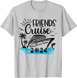 Friends Cruise 2024 Making Memories Together Friend Vacation T-Shirt - T-Shirt | Ash