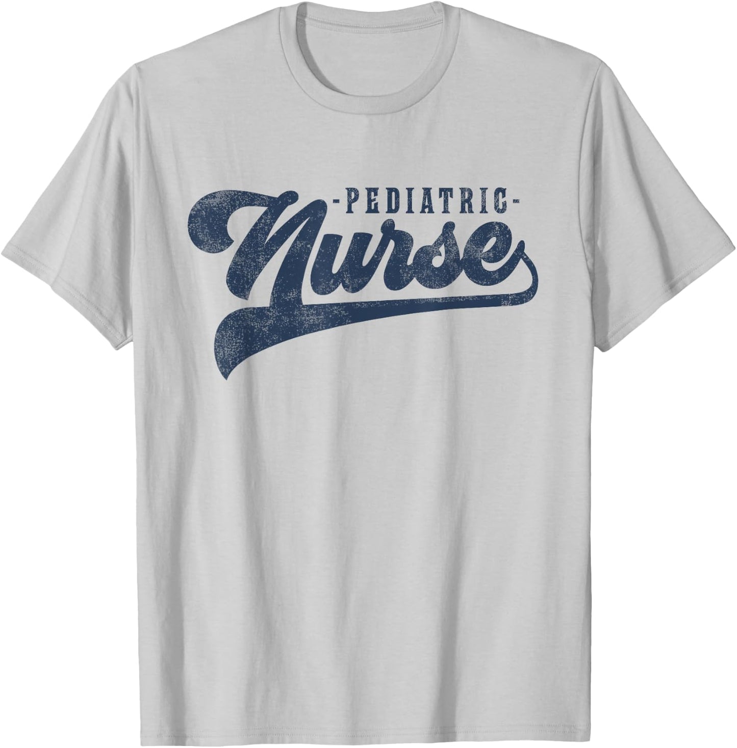 Pediatric Nurse Cute Vintage Graphic T-Shirt - T-Shirt | Ash