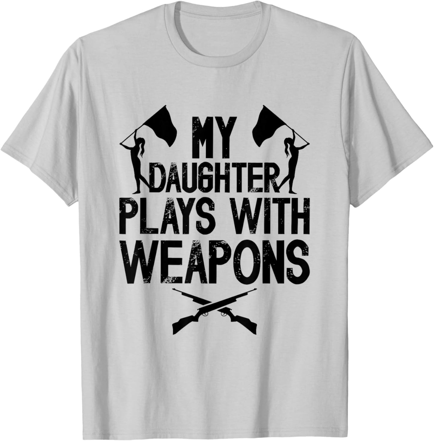 Funny Color Guard Dad Of A Color Guard Member Dad Guard Dad T-Shirt - T-Shirt | Ash