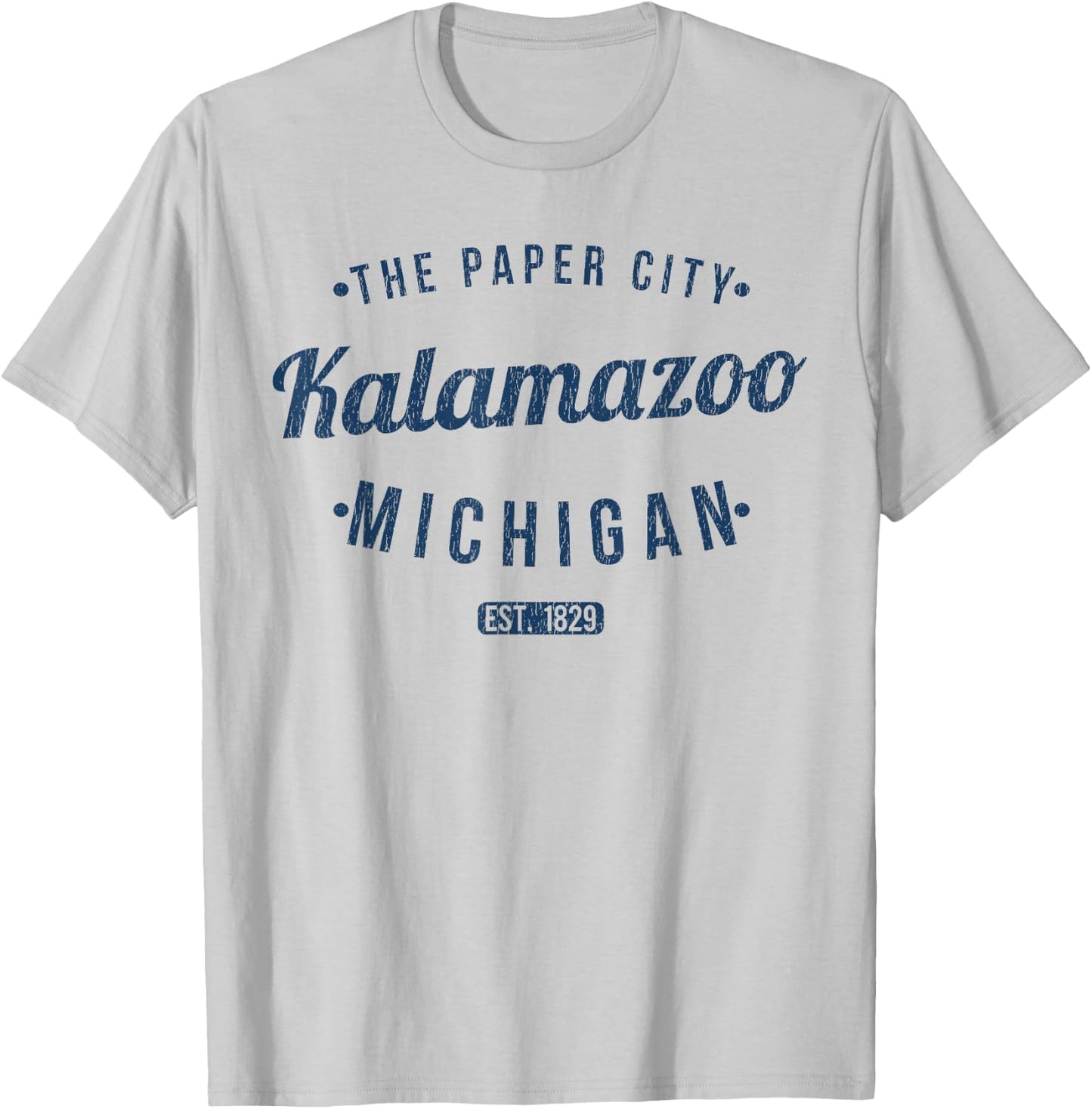 Vintage Kalamazoo Michigan Souvenirs by BAS Kalamazoo MI Retro Vintage Souvenir T-Shirt - T-Shirt | Ash
