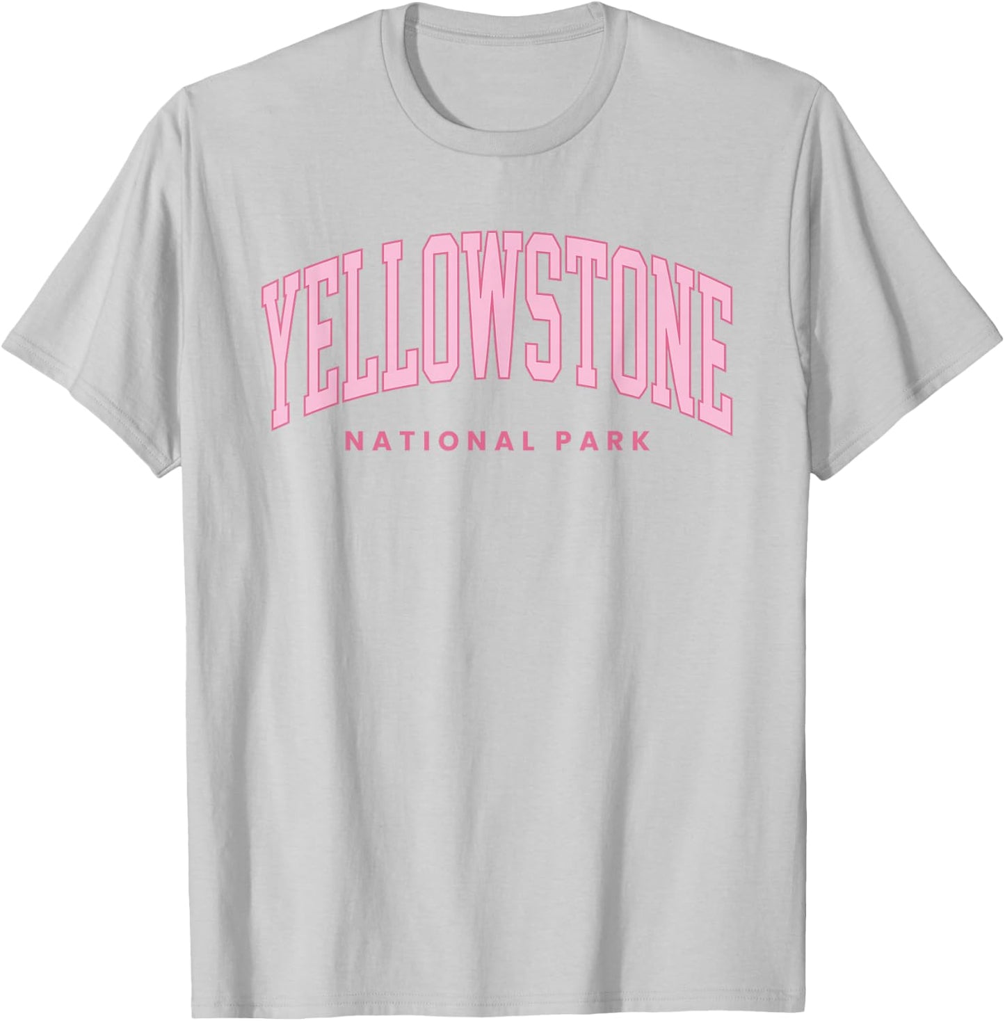 Yellowstone National Park Preppy Throwback Hiking T-Shirt - T-Shirt | Ash
