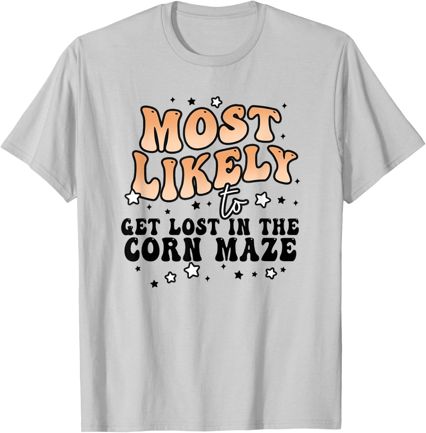 Most Likely To Get Lost In A Corn Maze Matching Halloween T-Shirt - T-Shirt | Ash
