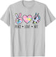 Peace Love Art Shirt Pastel Rainbow Tie Dye Artist Hippie T-Shirt - T-Shirt | Ash