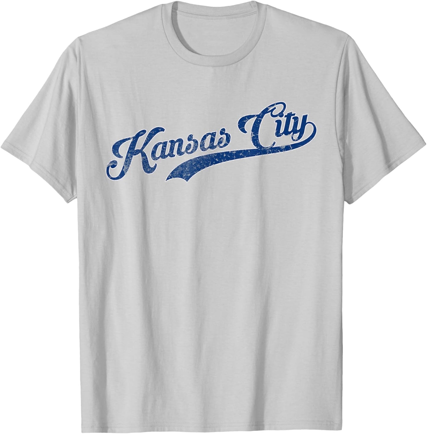 Vintage Kansas city KC Baseball T-Shirt - T-Shirt | Ash