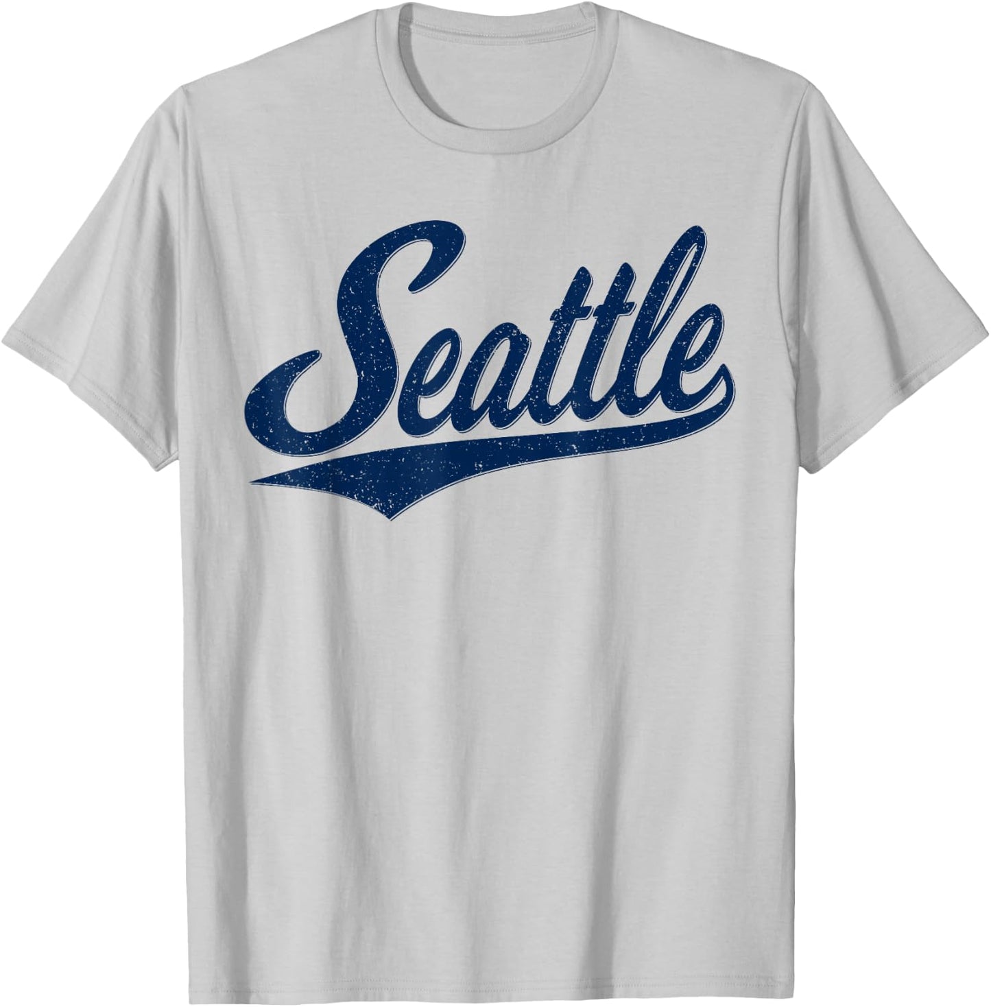 Seattle Washington Varsity Script Vintage Retro Sports Style T-Shirt - T-Shirt | Ash