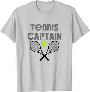 Tennis Captain for Tennis Team T-Shirt - T-Shirt | Ash