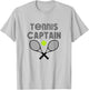 Tennis Captain for Tennis Team T-Shirt - T-Shirt | Ash