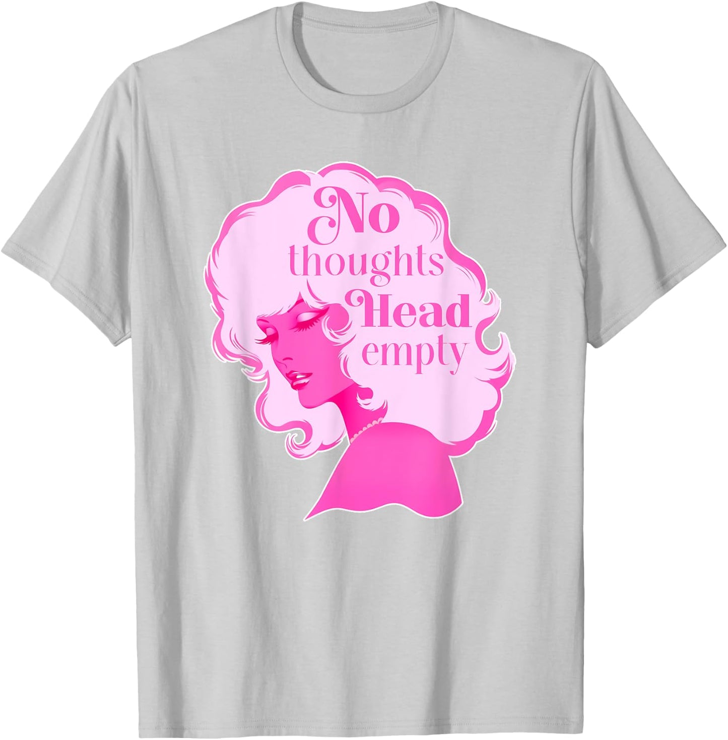 Head Empty | Bimbocore Baddie Y2K Girly Coquette Meme T-Shirt - T-Shirt | Ash