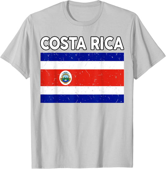 Costa Rican Flag Rica Hispanic Heritage Month Kids Men Women T-Shirt - T-Shirt | Ash