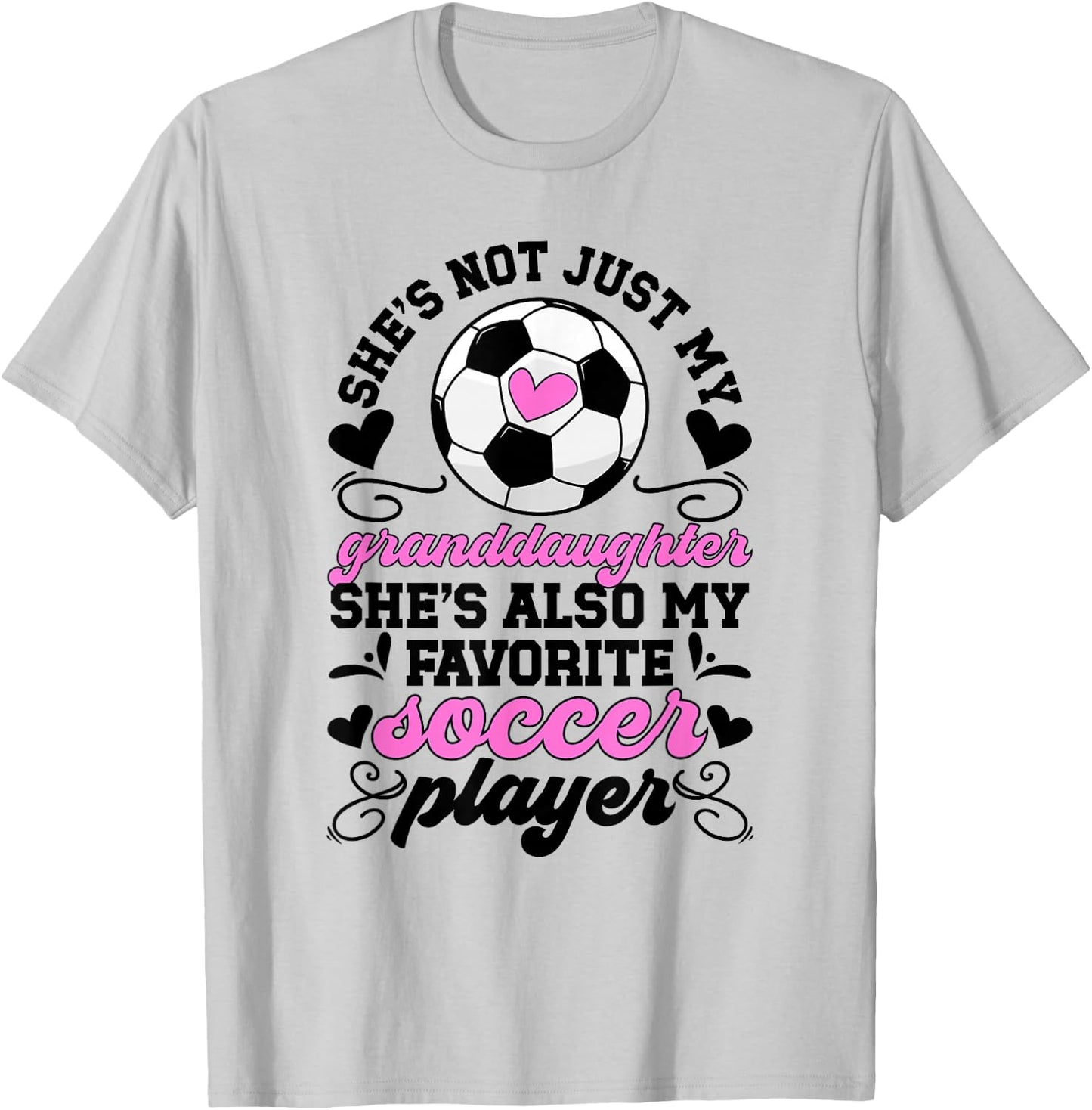 She's My Favorite Soccer Player Grandma Soccer Grandma T-Shirt - T-Shirt | Ash