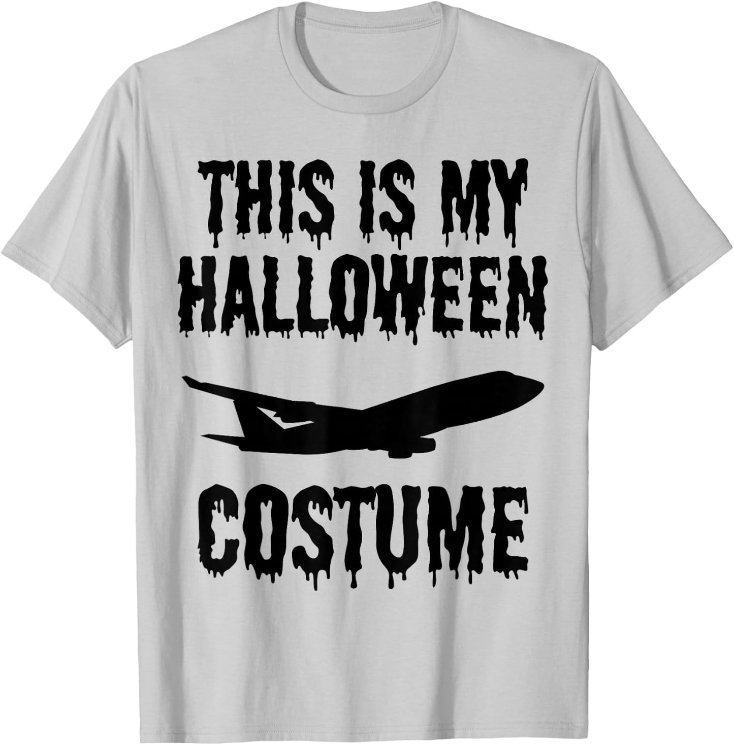 This is My Halloween Costume Funny Airplane Pilot Aviation T-Shirt - T-Shirt | Ash