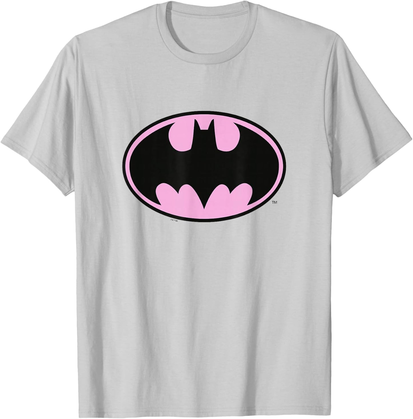 DC Comics Batman Pink Background Bat-Symbol Chest Logo T-Shirt - T-Shirt | Ash