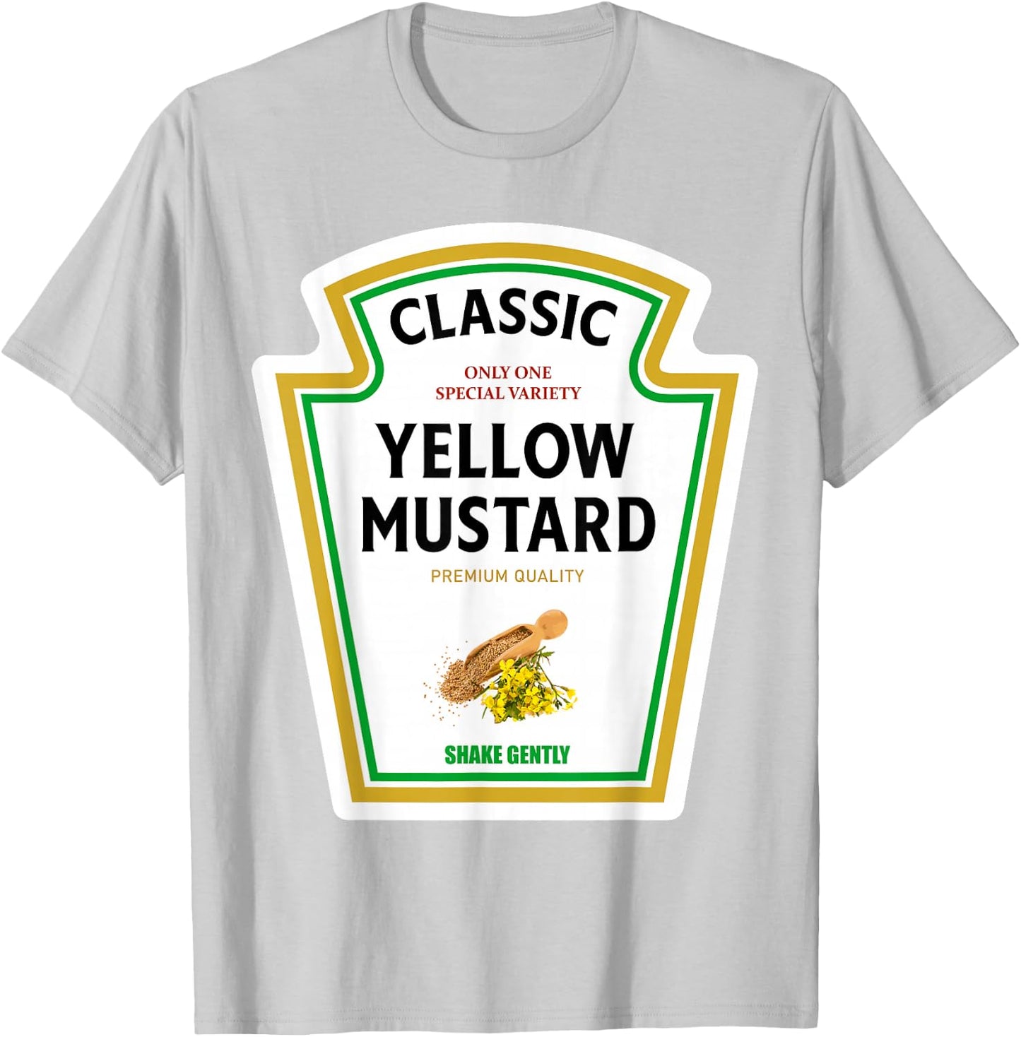 Mustard Halloween 2024 Costume Matching Ketchup Condiments T-Shirt - T-Shirt | Ash